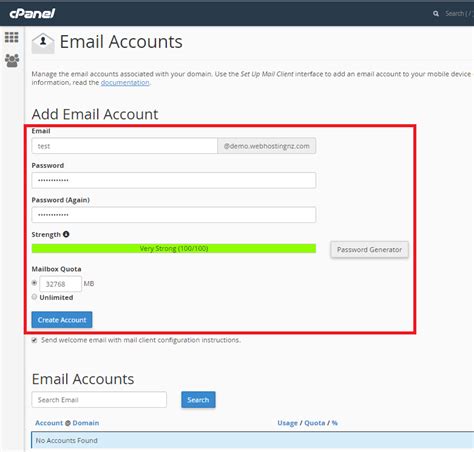 email account create